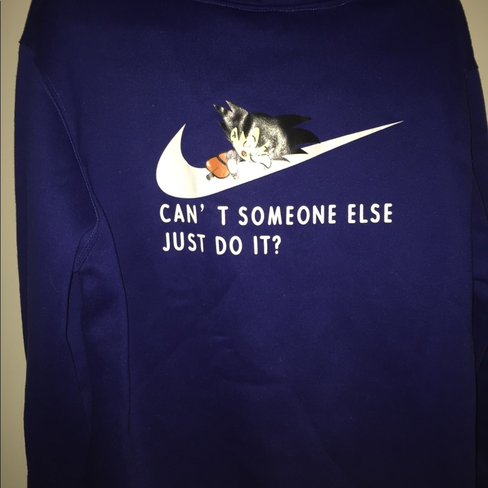 Nike custom goku hoodie Sz 2XL fits like Lg